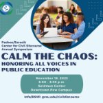10th Annual Civil Discourse Symposium flyer on November 16, 2023